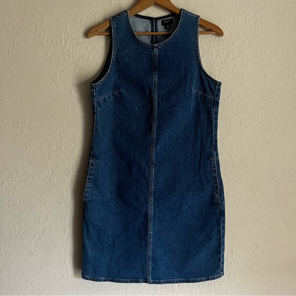 JCREW Denim Shift Dress - Size 2 - Picture 1 of 6